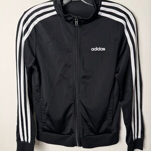 Adidas Black Jacket with White Accents Women’s